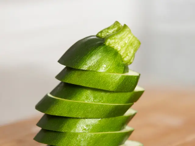 Cucumbers bravely endure a light dusting of ice and a tiny amount of water, resulting in a taste...