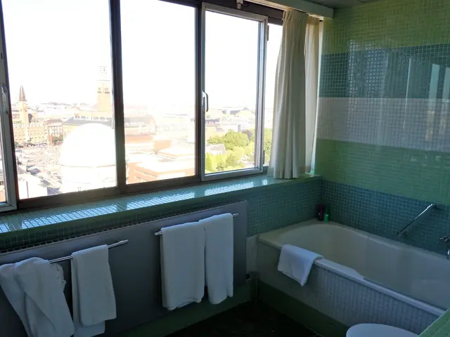 Expanded bathroom size strategies I employed to create the impression of a larger, more spacious...