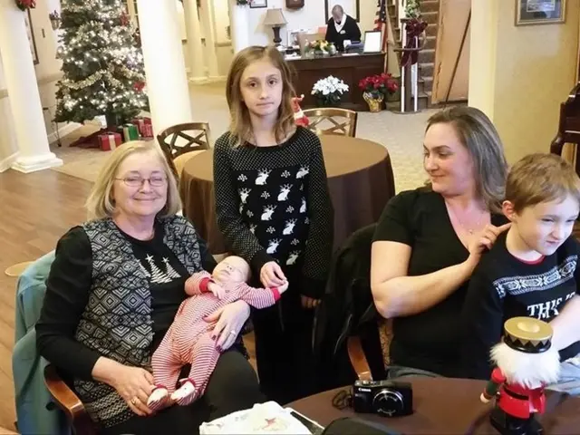 As we can see in the image there is a wall, photo frame, Christmas tree, lamp, plants, flowers,...