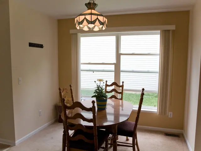 An indoor picture. We can able to see chairs and tables. On this table there is a plant. This is...