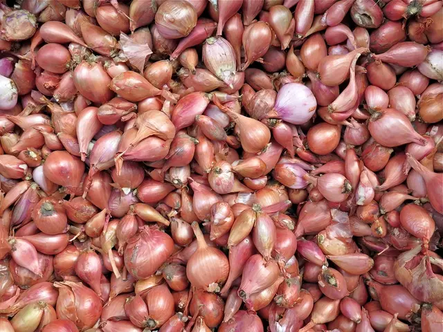 In this image there are onions.